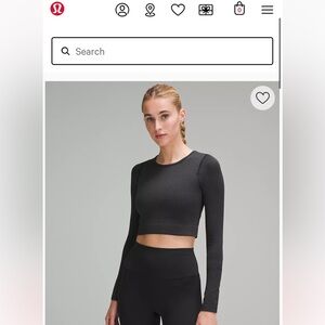 Lululemon Black Ebb to Street Long-Sleeve Shirt